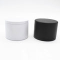 Wholesale Stocked Round Aluminum Tin 2oz Black White Metals Candles Tins Cans with Lid