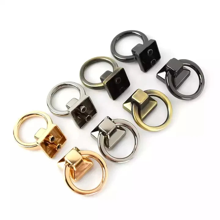 Meetee BF935 18mm Metal Ring Hanging Buckle Bag Hardware Accessories Screw Hanging Ring Side Clip Chain Connection Buckle