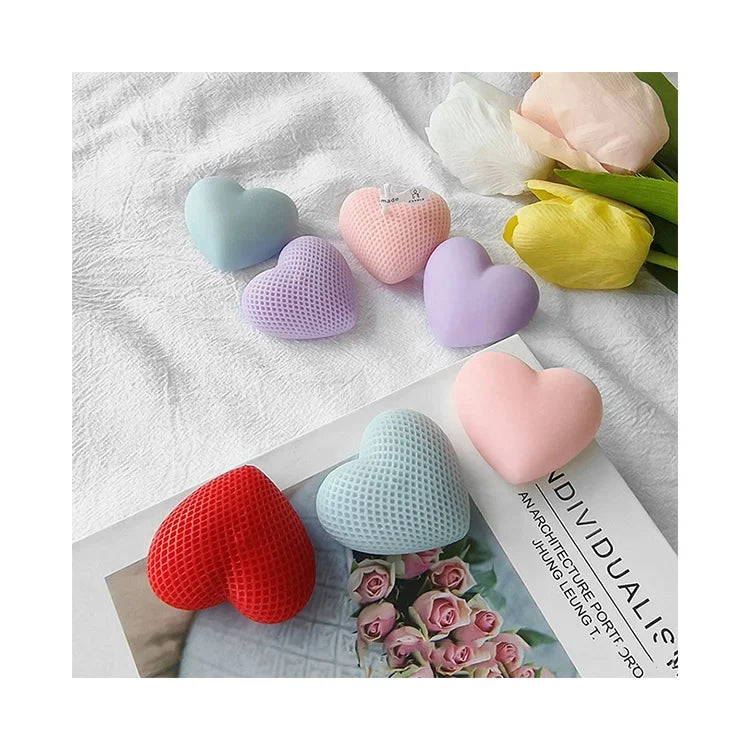 Handmade Beeswax Eco-friendly Valentine's Day Home Table Decoration Heart Shaped Scented Candles