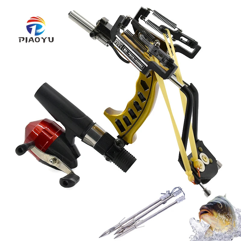 PIAOYU Outdoor Competitive Hunting Fish Slingshot Powerful Rubber Band Slingshot Hunting Slingshot