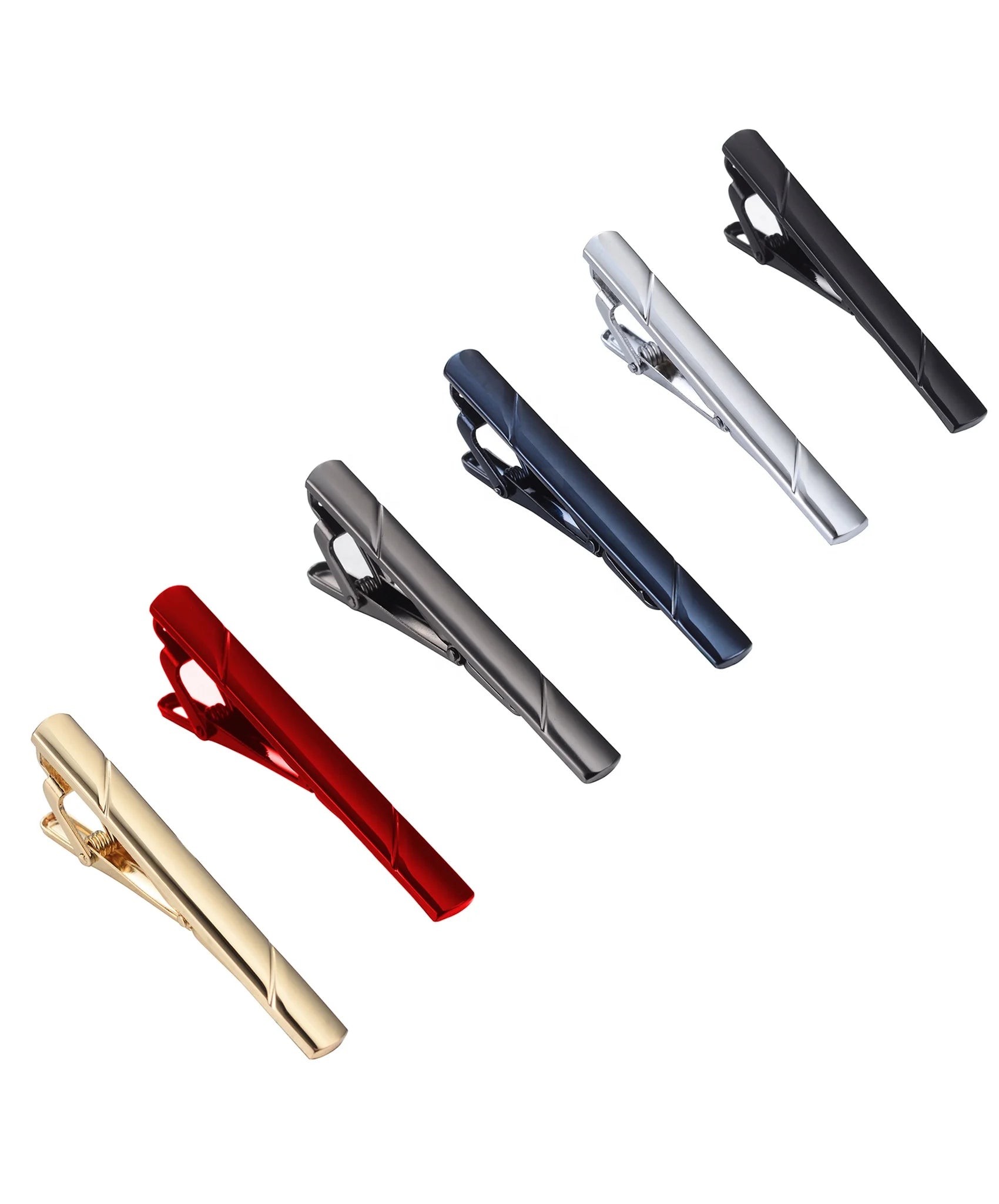 New Arrival Luxurious Color Customized Tie Clip Set Personalized Ties Necktie Wedding Business Clips for Men Women