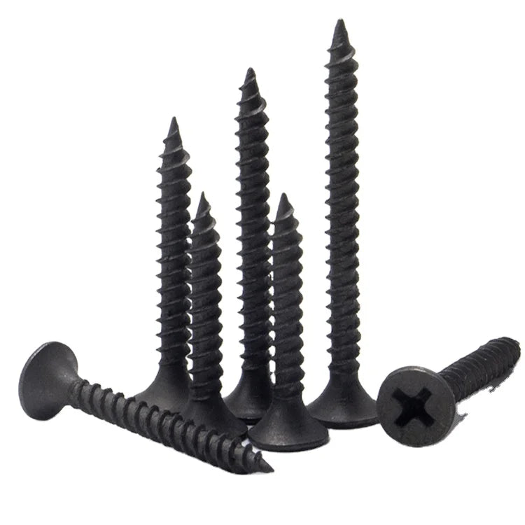 Fine Coarse Thread Black Phosphate Flat Bugle Head Gypsum Board Drywall Screw for Drywall Phillips Black Self Tapping Screws
