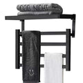 Wholesale Bathroom Accessories Black and White Electric Heating Dryer One-key Start Folding Electric Towel Rack