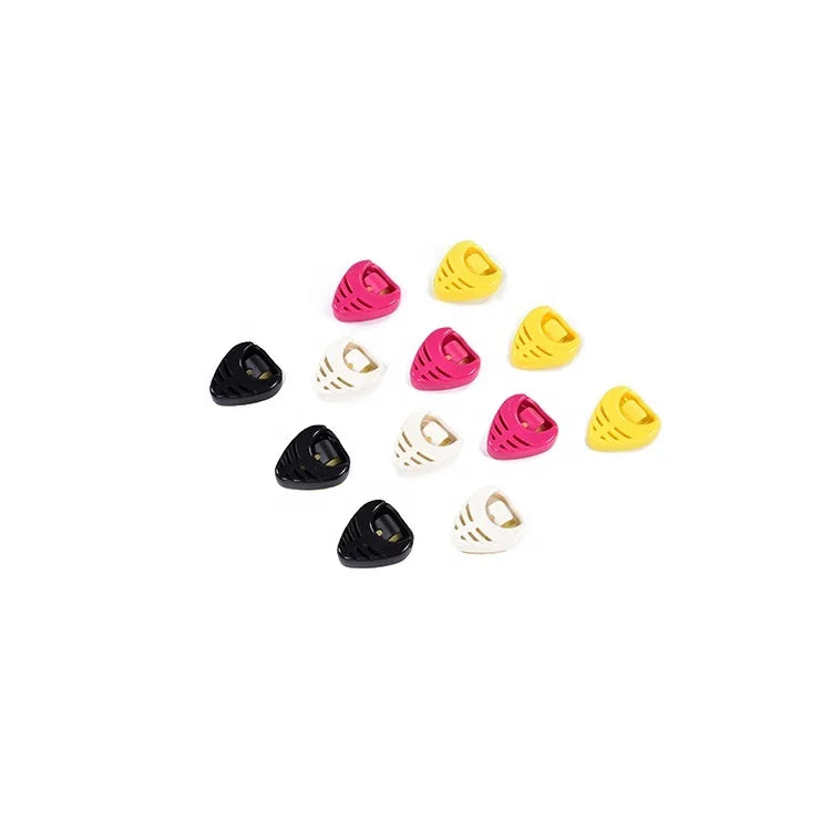 HEBIKUO Colorful Acoustic Guitar Pick Holder Plastic Pick Holder with Sticker