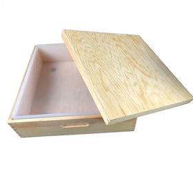 HY Square Silicone Loaf Liner Soap Mold Wooden Box with Lid Top 17 lb 270oz 8L 8000ml