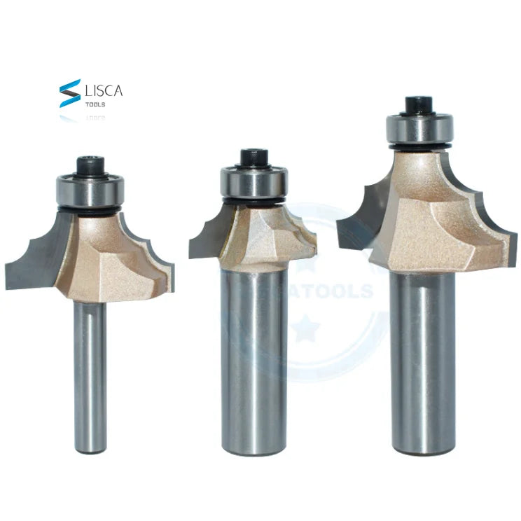 Tideway Professional Grade Mould Edge Woodworking Router Bits Double R Line Milling Cutter Tungsten Carbide CNC Bit With Bearing