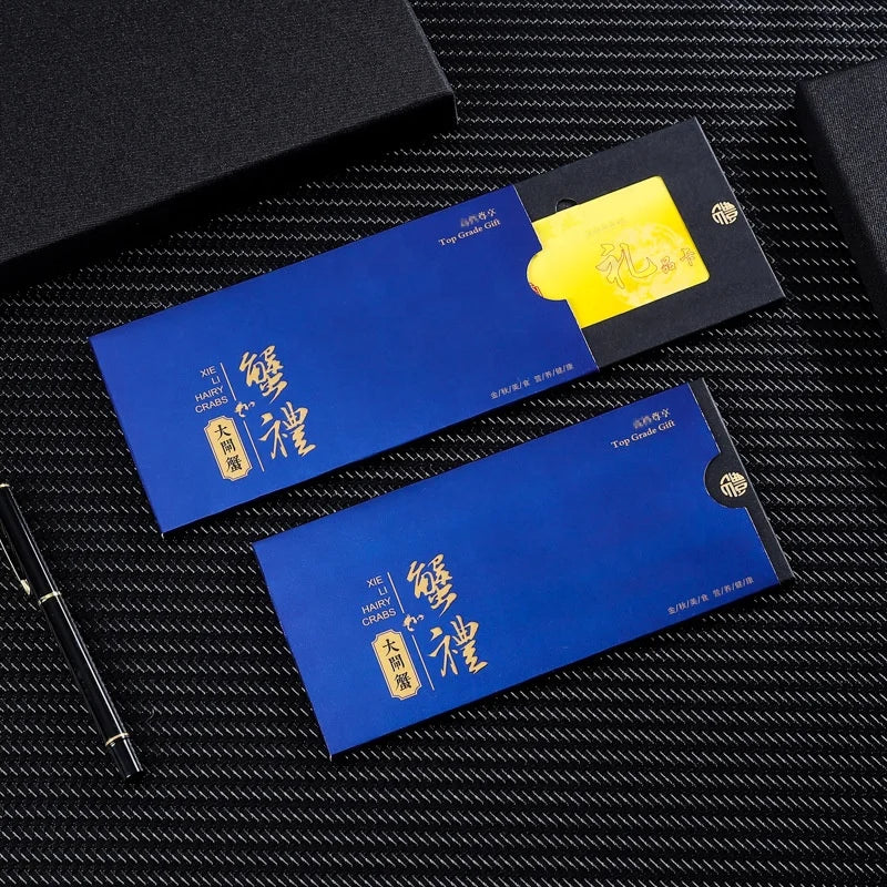 2021 Custom Logo Creative Black Paper Sliding Drawer Glossy Lamination Embossing for Credit Card Gift Box VIP Member Card