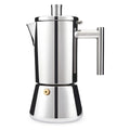 Classic Italian Style Moka Pot Stainless Steel Polished Leak-Proof Stovetop Espresso Coffee Kettle Eco-Friendly Coffee Brewing