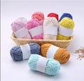 Charmkey Hand Knitting Fancy Soft Sock Milk 100% Cotton Yarn 50g for Crochet Knitting