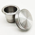 New Design Dual-Material Stainless Steel Base Secure Fit Lid Regular-Mouth Mason Jar Compatible for Salad Dressing Sauce