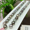 Natural Black Peacock Tahitian Seawater Pearl Strand Necklace for Wholesale Women Jewelry