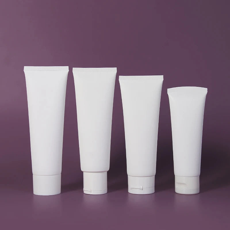Hot Sale  70ml 100ml 120ml Plastic Tubes Facial Cleanser Gel Tube Recyclable Empty Cosmetic Packaging Flip Lid