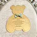 2026 New Creative Bear Acrylic Thank You Cards / Menu Card Invitation Personalized