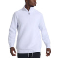 Custom Embroidered Logo High Quality Luxury Solid Half Zip Collar Hoodie Pullover Regular Fit Men's Winter Fleece Sweatshirt