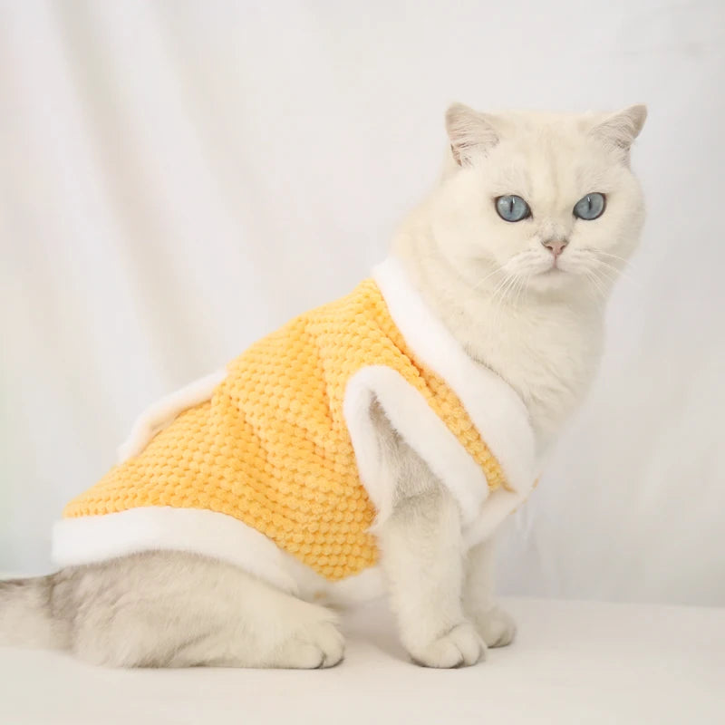 Dog Pineapple Plaid Vest Winter Clothes Pet Vest Warm Fleece Clothes Cat Cardigan Custom