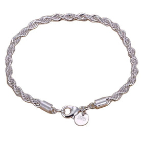 European and American Popular Jewelry 4mm Twist Rope Bracelet Cross-border Hot Sale