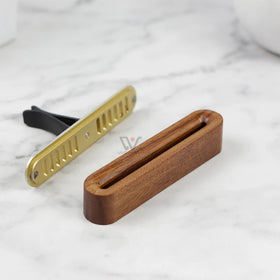 Long Lasting Car Mounted Air Outlet Aromatherapy Wooden Diffuser Car Wood Perfume Diffuser Box