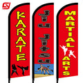 Customized Durable Beach Knife Flag Outdoor Sports Games Race Wind Flying Advertising Banner Beach Flag