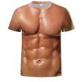 Fitspi 3d Digital Printed Muscle Men's Short Sleeve Popular Fashion T-shirt Factory Direct Wholesale
