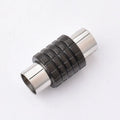 Wholesale Stainless Steel Cylinder Magnetic Clasp Fit 6Mm Leather Bracelet Diy Metal Black Silver Clasp Jewelry  Accessories