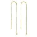 Beadsnice14K Gold U-Threader DC Box Chain Earring Drop With Ring