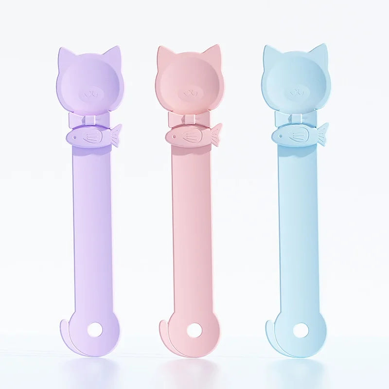 Cat Strip Feeder Treat Dispenser Spoon Squeeze Cat Strip Feeder Spoon Easy Feeding Cat Spoon for Licky Treats Wet Food