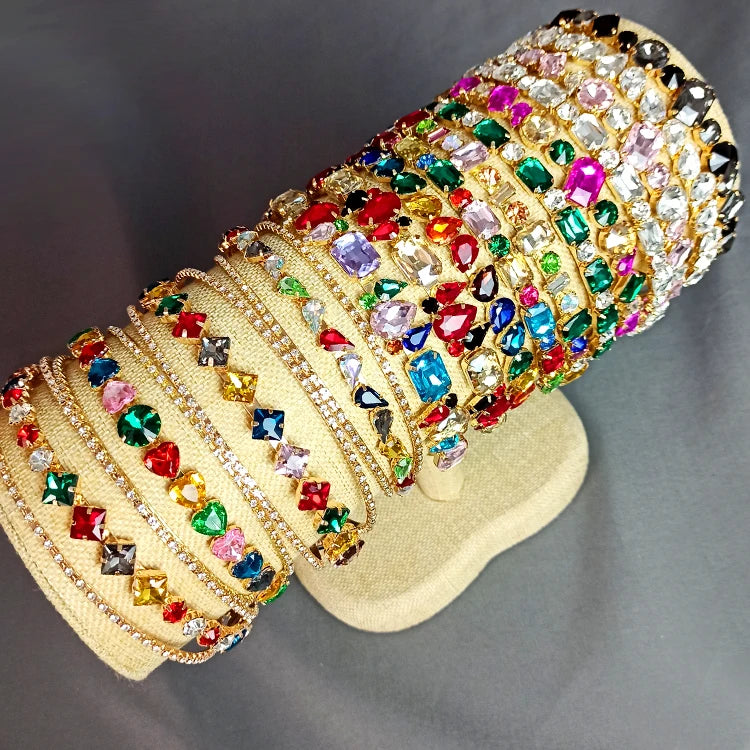 Luxury Crystal Full Bulk Rhinestone Bling Crystal Diamond Headband for Women