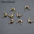 Wholesale Nickel Free Anti Rust Gold Plated Connector Clasp Bead Cover Cord End Crimp Beads for DIY Jewelry Making