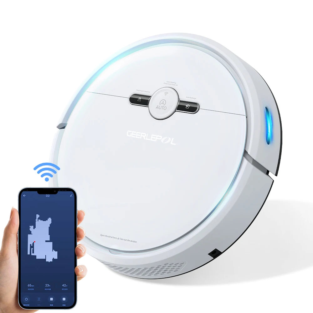 Geerlepol Smart Robot Vacuum Cleaner APP Remote Control Wet and Dry Cleaning for Time-Efficient Household Use