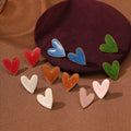 Dainty Irregular Heart Earrings for Girls Colorful Enamel Stud Earrings Stainless Steel Enamel Jewelry Women Waterproof