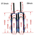 PASAK Aluminum MTB bike fork suspension Air 27.5/29er inch mountain bike 32 100mm fork for bike 7 color plated HL