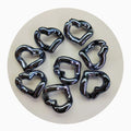Plated Open Heart Chain 100pc/lot 19*21mm Bulk Acrylic Plastic Link Chains Loop Ring DIY Jewelry Accessories