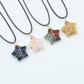 Natural Stone Charms Star Pendant Gemstone Crystal Quartz Healing Necklace Women Men Jewelry