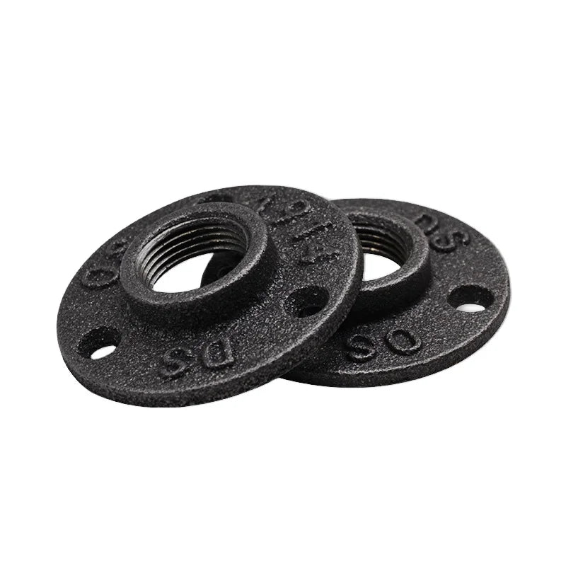 Floor Flanges Malleable Iron Black Metal Decorative Pipe Fitting Floor Flanges Made in China