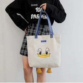 Blank Duck Canvas Tote Bag Cotton Shoppingreusable Custom Printed Recycle Plain Organic Small Mini Crossbody Tote Bag Womens