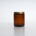 Stocked  8oz 250ml Wide Mouth Amber Glass Candle Jar With Screw Lid