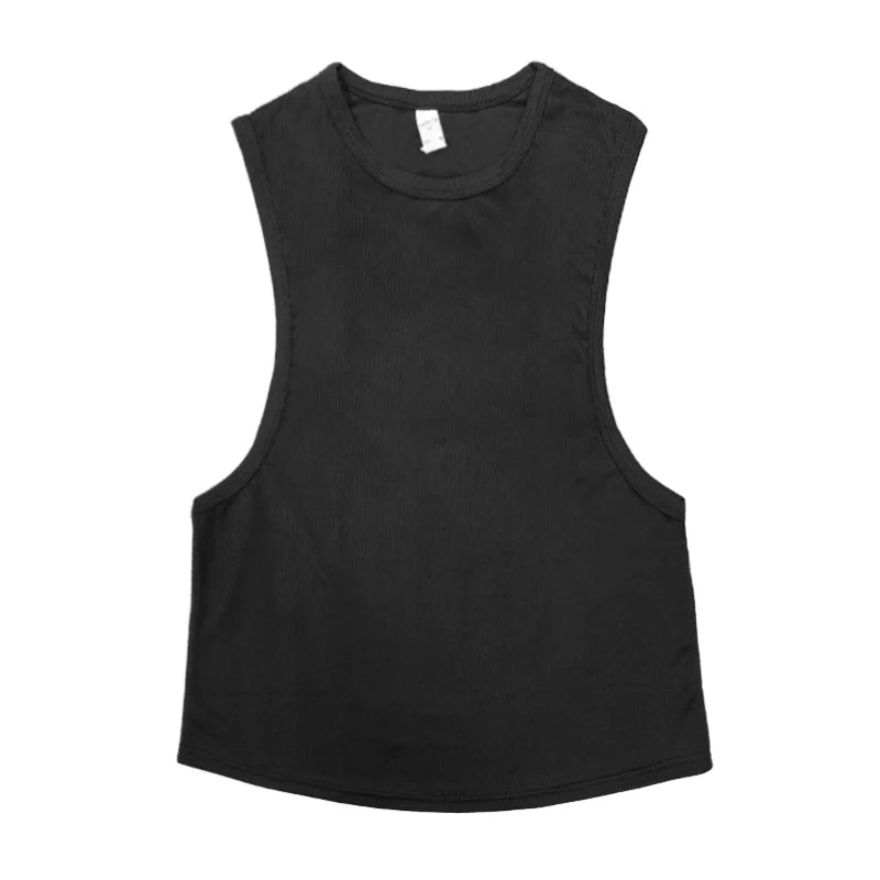 Custom Gym Sports Fitness Men O-neck Quick-drying Bodybuilding Printed Workout Sleeveless Shirt Mesh Tank Tops