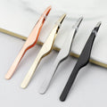Hair Removal Tweezer Stainless Steel Eyebrow Tweezers Slant Tip Volume Eyelash Durable Professional Precision Clip Makeup Tools