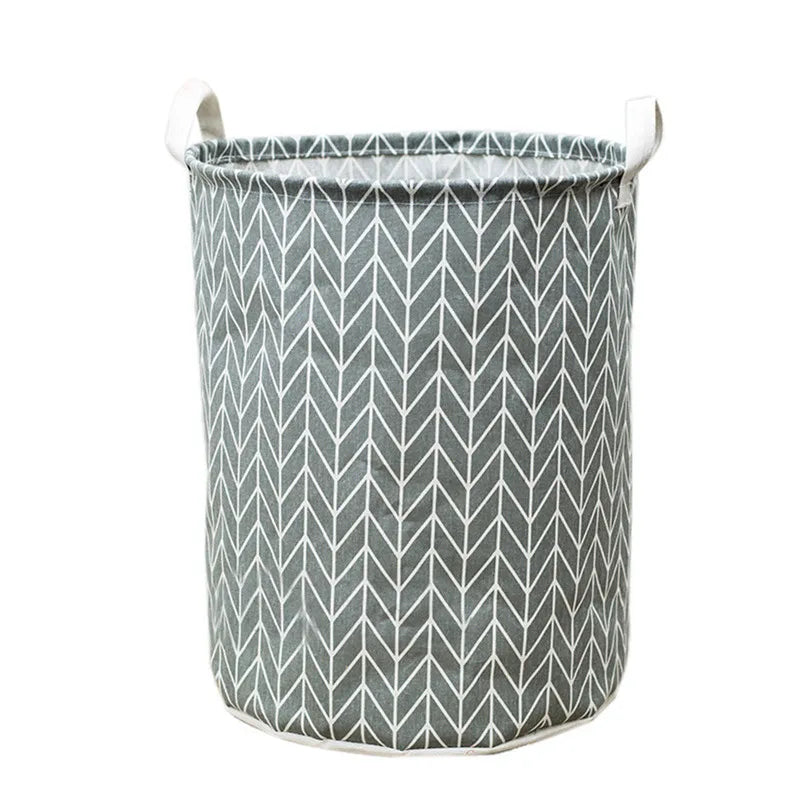 Waterproof Eco-Friendly Durable Customizable Household Folding Laundry Storage Basket Circle Fabric Large Capacity Sundries