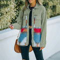 Wholesale Custom Autumn Quilted Long Woven Denim Jacket for Women Vintage