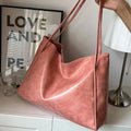 Minimalist Custom Pink Ladies Girls Women Shoulder Tote Bag Leather