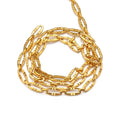 1meter Fashion Stainless Steel 6.5mm Width Middle Embossing Flat Chains for DIY Waist Chain Necklace Accessories Jewelry