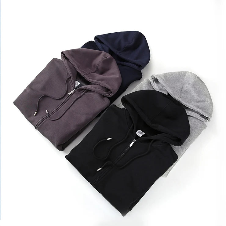 600g Mixed Silver fox Velvet Zipper Hoodie Multi-color Hoodie for Men and Women to Wear