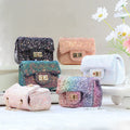 New Arrival Bling Sequin Small Crossbody Bag Cute Mini Glitter Purse Bag Shoulder Chain HandBag for Girls