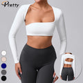 Women's Fitness Clothes Gym Wear Cape Long Sleeve Top Yoga Top Athleisure Crop Top Outdoor Running Vest Women's T-shirt