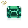 Colombia Lab Grown Emerald Synthetic Emerald Cut Stone Hydrothermal Lab Created Emerald Gemstone