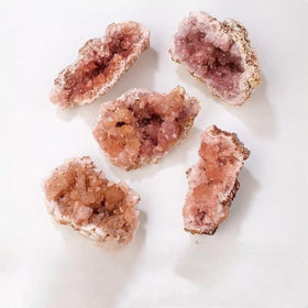 New Arrivals Natural Ore Specimen Crystal Crafts Argentina Rose Quartz Cluster Geode