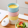 Ceramic Small Baking Bowl Double Skin Cream Egg Pot Pudding Cup Oven Available Dessert Bowl Stew Cup Baking Bowl