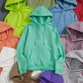 YLS Wholesale Winter Streetwear New Style Thick 330Gsm Solid Color Basic Lined Fleece Hoodie Custom Label Mens Blank Oversized