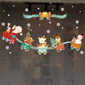 AYOYO Christmas Decoration Electrostatic Sticker Glass Decoration New Year Scene Decoration Christmas Window Sticker